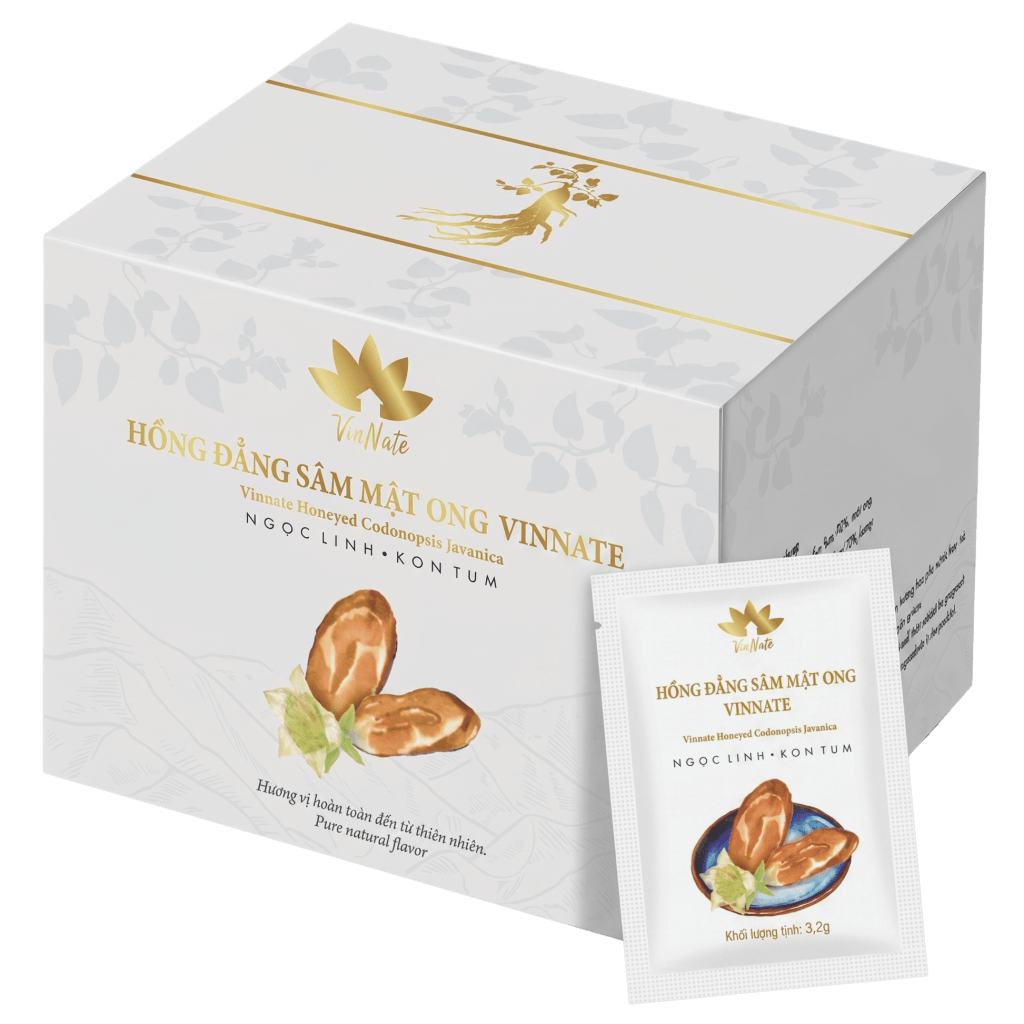 Hồng Đẳng Sâm ngâm mật ong Vinnate – Hộp 30 gói x 3,2gr