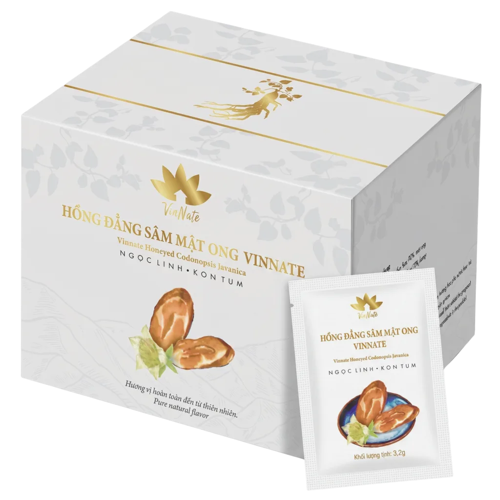 Hồng Đẳng Sâm ngâm mật ong Vinnate – Hộp 30 gói x 3,2gr