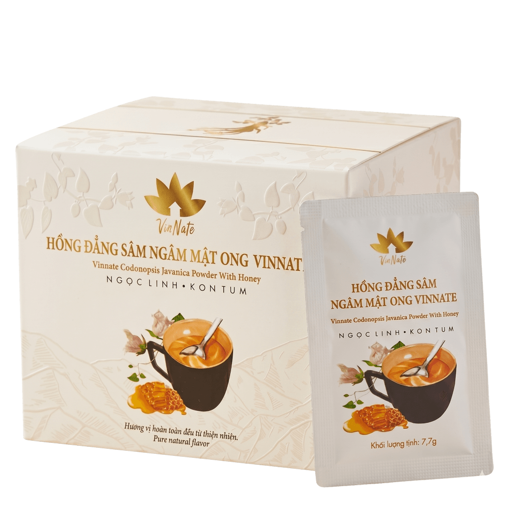 Hồng Đẳng Sâm ngâm mật ong Vinnate - Hộp 30 gói x 7,7gr
