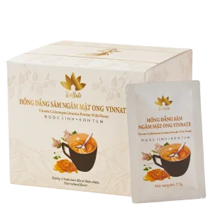 Hồng Đẳng Sâm ngâm mật ong Vinnate - Hộp 30 gói x 7,7gr
