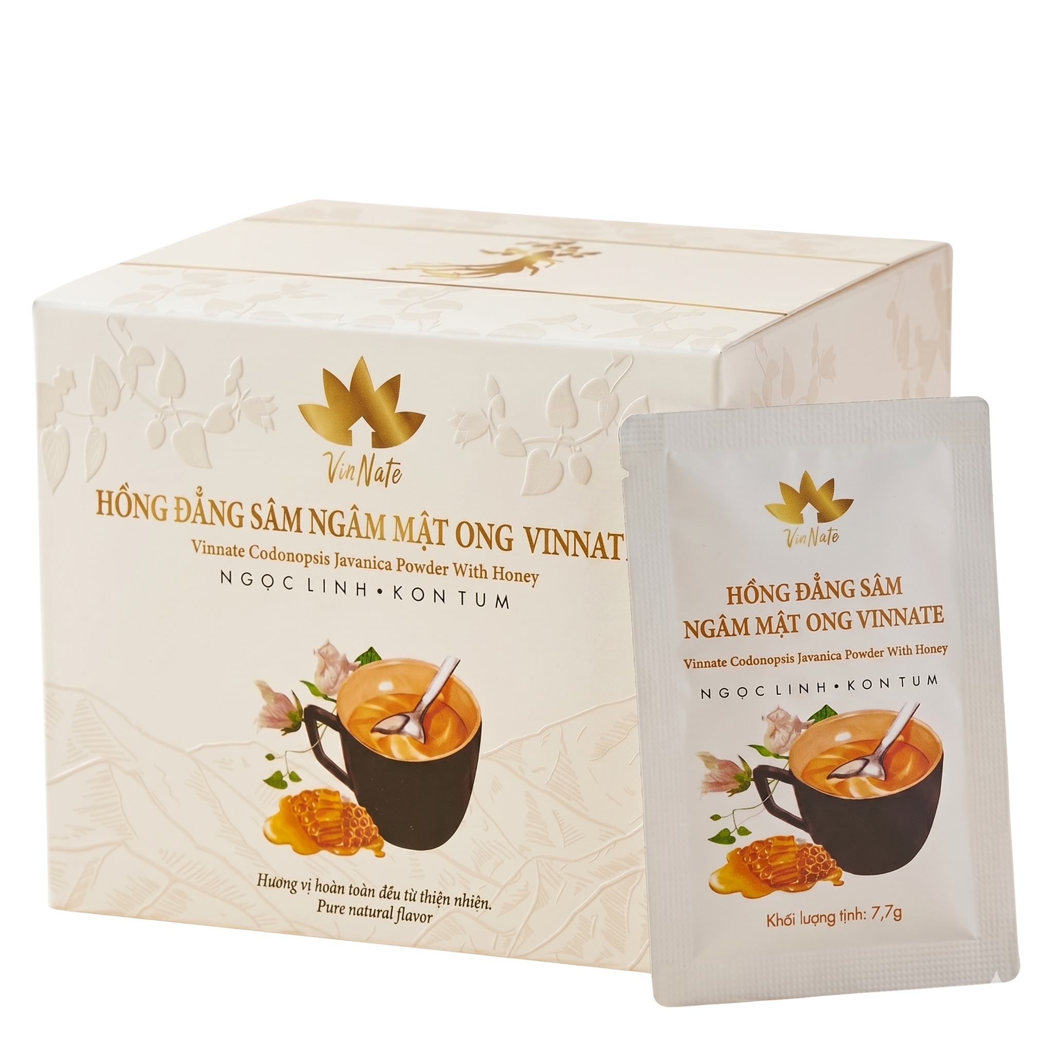 Hồng Đảng Sâm ngâm mật ong Vinnate - Hộp 30 gói x 7,7gr