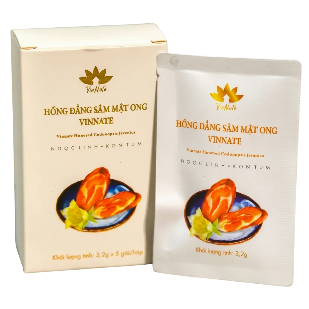 Hồng Đẳng Sâm ngâm mật ong Vinnate – Hộp 5 gói x 3,2gr