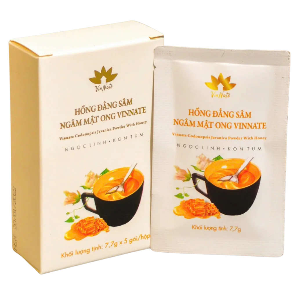 Hồng Đẳng Sâm ngâm mật ong Vinnate - Hộp 5 gói x 7,7gr