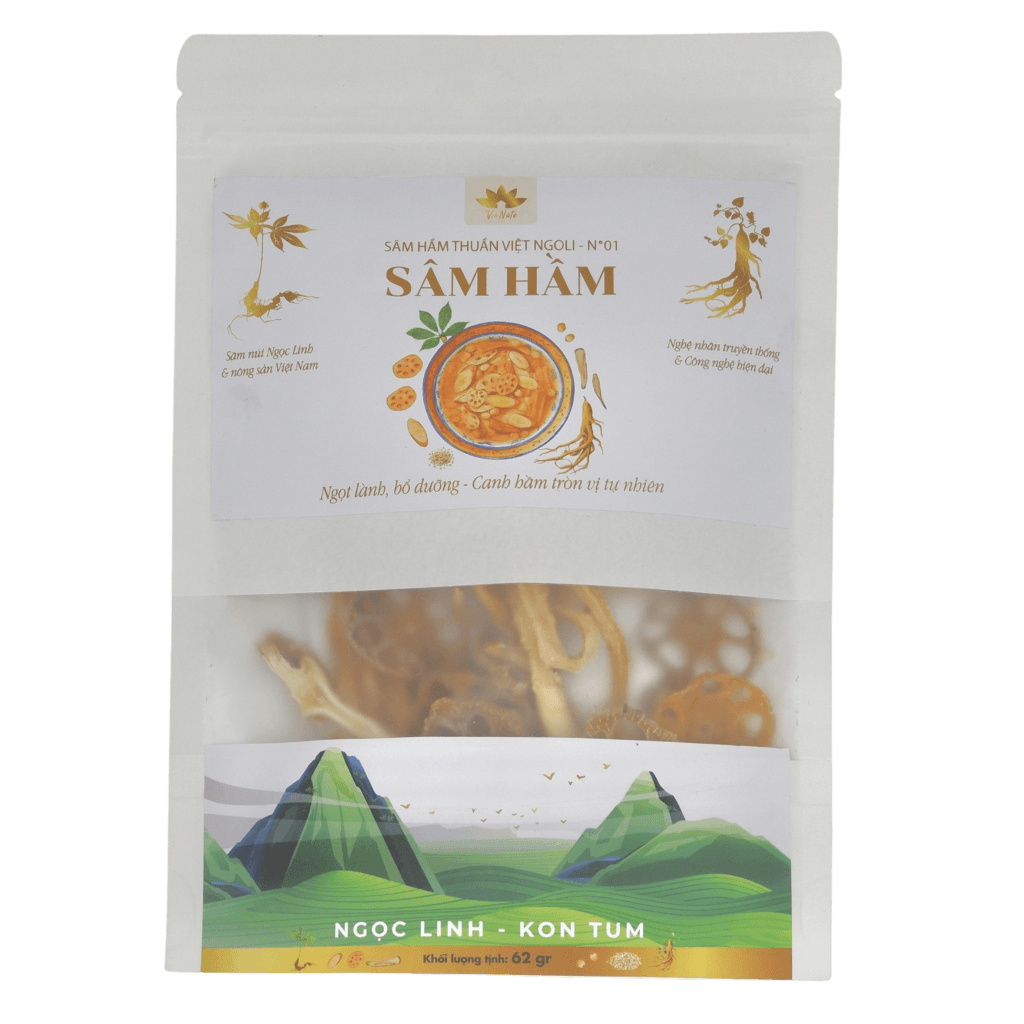 Sâm hầm thuần Việt NgoLi Vinnate - Gói 62gr
