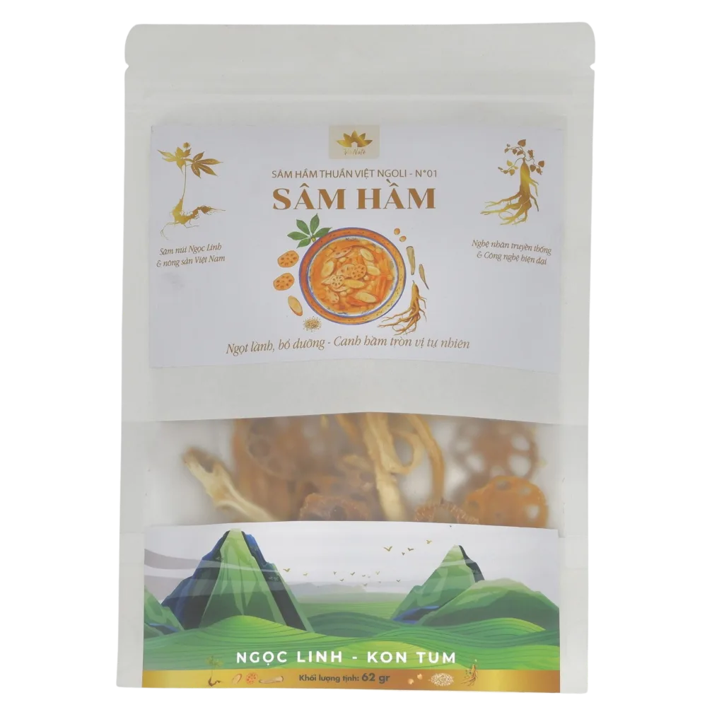 Sâm hầm thuần Việt NgoLi Vinnate - Gói 62gr