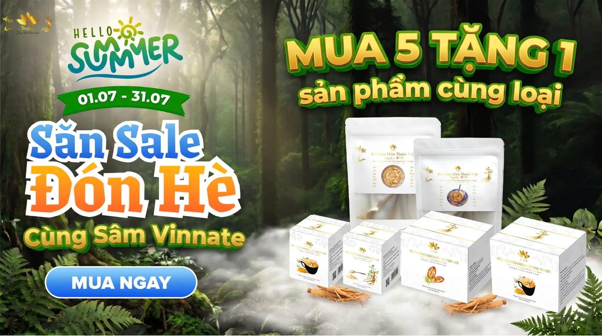 Siêu bão giảm giá mùa hè: Săn sale chính hãng cùng Vinnate